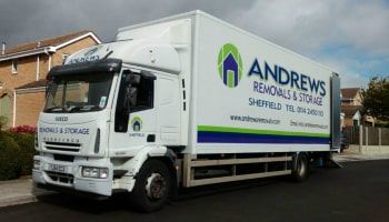 Andrews Removals truck in Sheffield